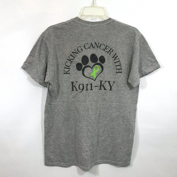 K9 911 Kentucky Cancer Graphic T-Shirt Gray M - Picture 3 of 3